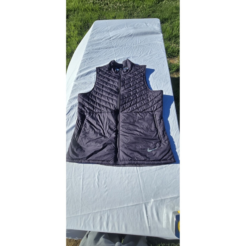 Nike Aeroloft Running Vest Men X-Large Navy Blue Lightweight Puffer